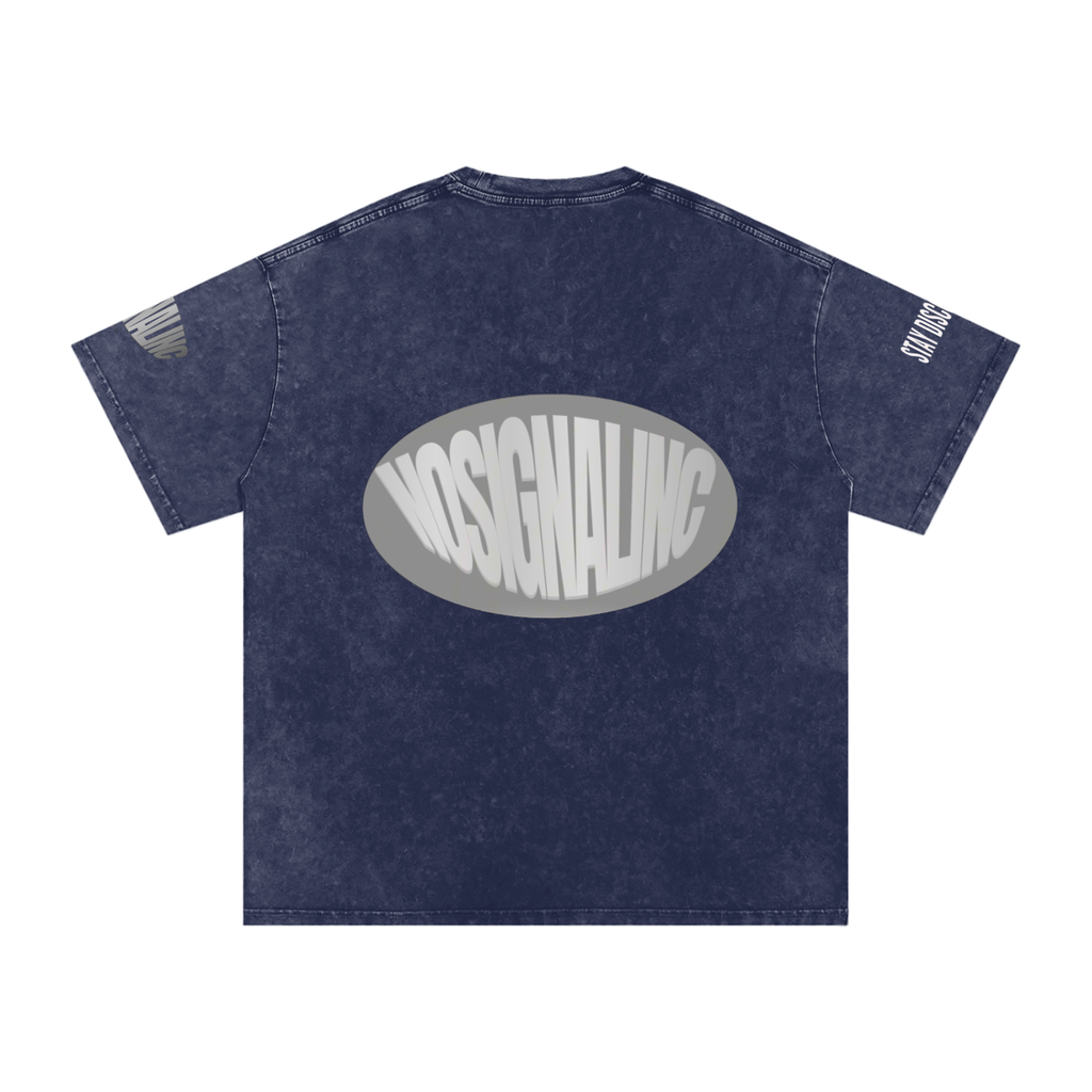 Snow Washed Oversized Cotton T-Shirt