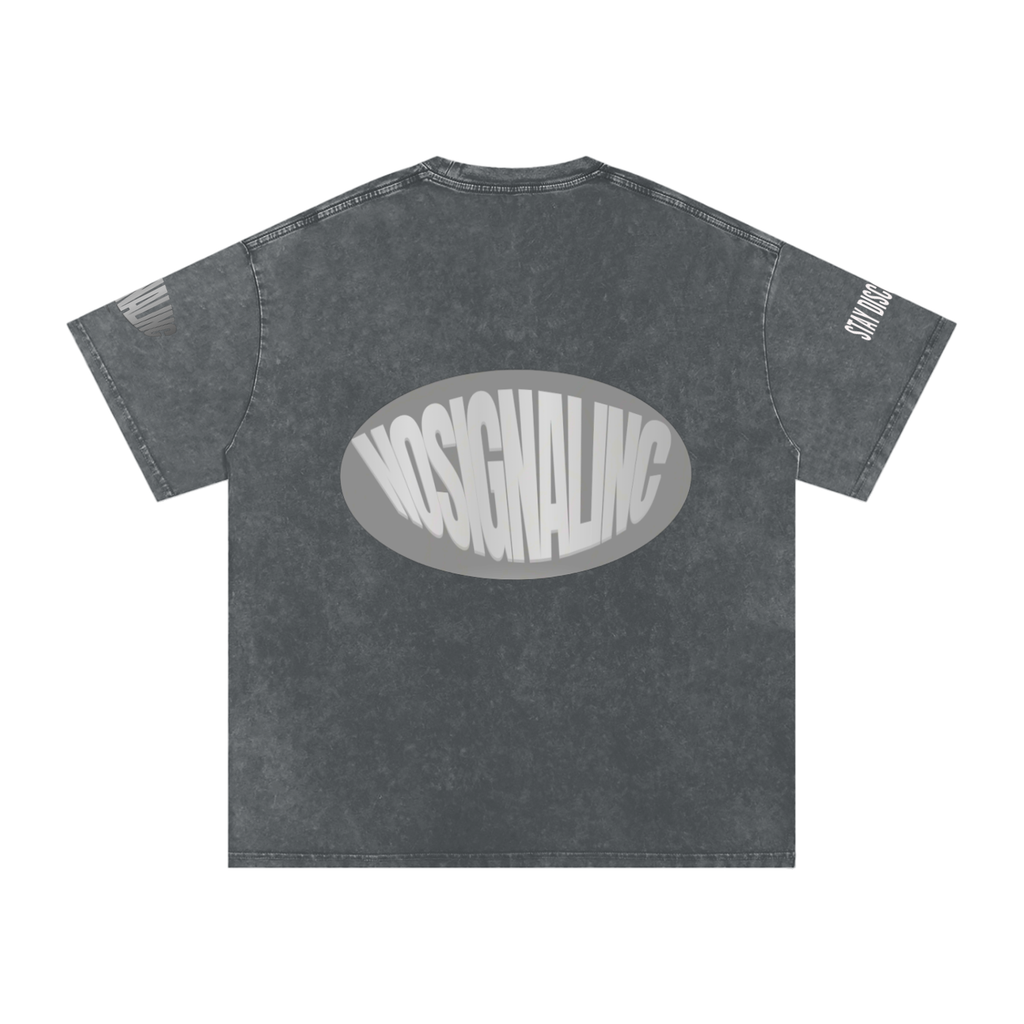 Snow Washed Oversized Cotton T-Shirt