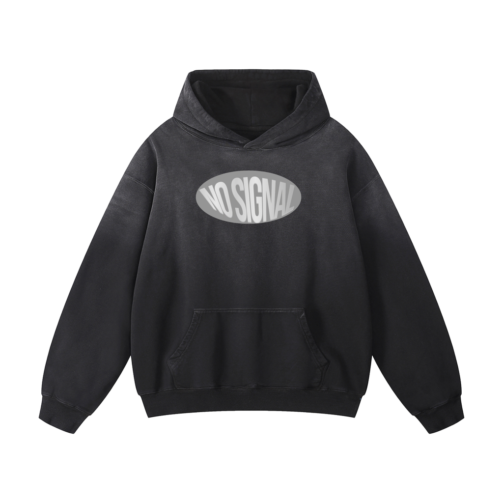 No Signal sun washed hoodie