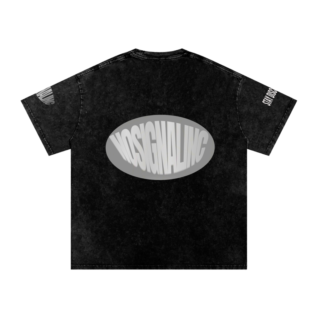 Snow Washed Oversized Cotton T-Shirt